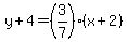 y%2B4=%283%2F7%29%28x%2B2%29