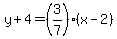 y%2B4=%283%2F7%29%2A%28x-2%29