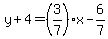 y%2B4=%283%2F7%29%2Ax-6%2F7