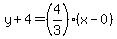 y%2B4=%284%2F3%29%28x-0%29
