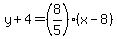 y%2B4=%288%2F5%29%2A%28x-8%29