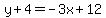 y%2B4=-3x%2B12