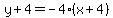 y%2B4=-4%28x%2B4%29