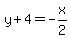 y%2B4=-x%2F2