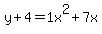 y%2B4=1+x%5E2%2B7+x
