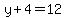 y%2B4=12