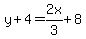 y%2B4=2x%2F3%2B8