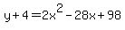 y%2B4=2x%5E2-28x%2B98