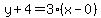 y%2B4=3%2A%28x-0%29