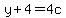 y%2B4=4c