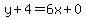 y%2B4=6x%2B0