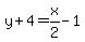 y%2B4=x%2F2-1