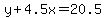 y%2B4.5x=20.5