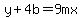 y%2B4b=9mx