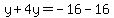 y%2B4y=-16-16
