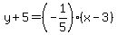 y%2B5=%28-1%2F5%29%28x-3%29