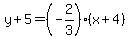 y%2B5=%28-2%2F3%29%28x%2B4%29