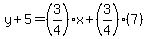 y%2B5=%283%2F4%29x%2B%283%2F4%29%287%29