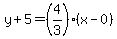 y%2B5=%284%2F3%29%28x-0%29