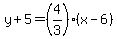 y%2B5=%284%2F3%29%28x-6%29