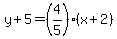 y%2B5=%284%2F5%29%28x%2B2%29
