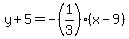 y%2B5=-%281%2F3%29%28x-9%29