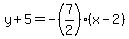 y%2B5=-%287%2F2%29%28x-2%29