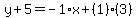 y%2B5=-1%2Ax%2B%281%29%283%29