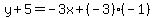 y%2B5=-3x%2B%28-3%29%28-1%29