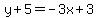 y%2B5=-3x%2B3