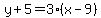 y%2B5=3%2A%28x-9%29