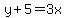 y%2B5=3x