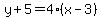 y%2B5=4%28x-3%29