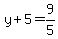 y%2B5=9%2F5