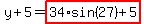 y%2B5=highlight%2834%2Asin%2827%29%2B5%29