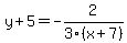 y%2B5+=+-2%2F3%28x%2B7%29
