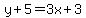 y%2B5+=+3x%2B3