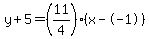 y%2B5=%2811%2F4%29%28x--1%29
