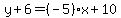 y%2B6=%28-5%29x%2B10
