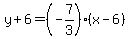 y%2B6=%28-7%2F3%29%28x-6%29