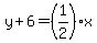 y%2B6=%281%2F2%29x