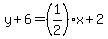 y%2B6=%281%2F2%29x%2B2