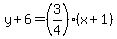 y%2B6=%283%2F4%29%28x%2B1%29