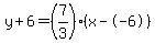 y%2B6=%287%2F3%29%28x--6%29