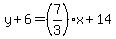 y%2B6=%287%2F3%29x%2B14
