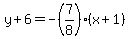 y%2B6=-%287%2F8%29%28x%2B1%29