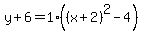 y%2B6=1%28%28x%2B2%29%5E2-4%29