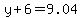 y%2B6=9.04