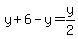 y%2B6-y=y%2F2
