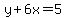 y%2B6x=5